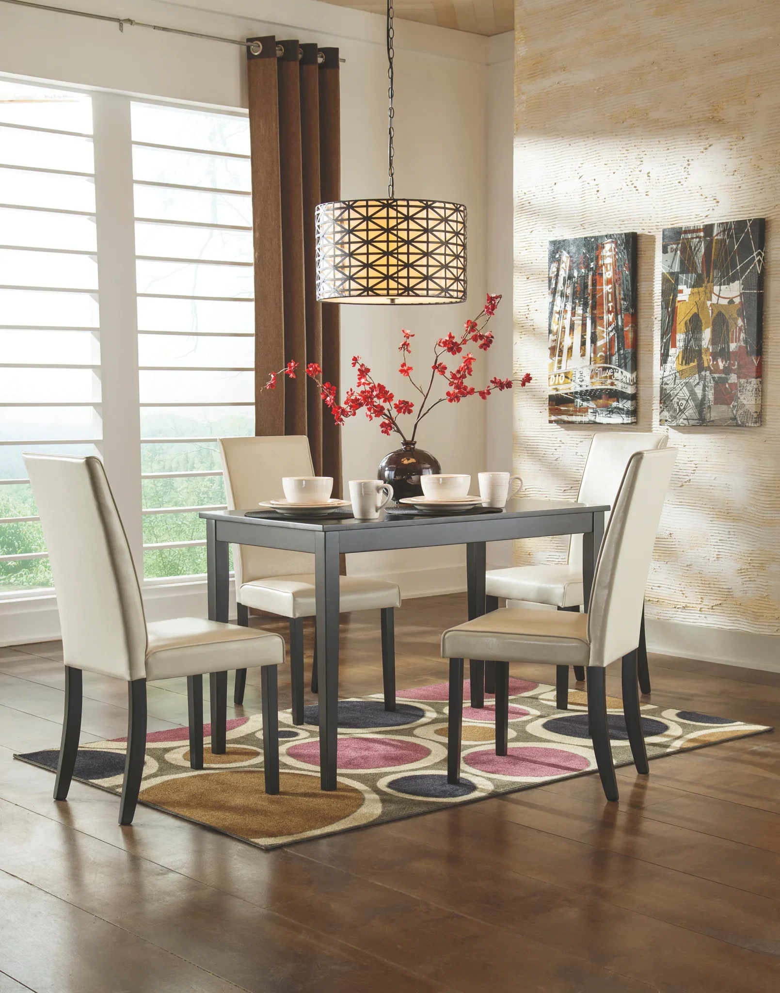 Kimonte - Dark Brown - Rectangular Dining Room Table - Image 9