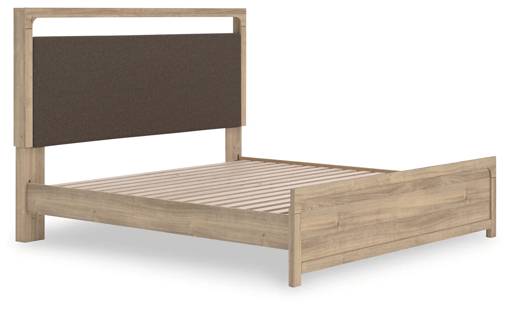Kinlanni - King Upholstered Platform Bed - Tan - Image 2