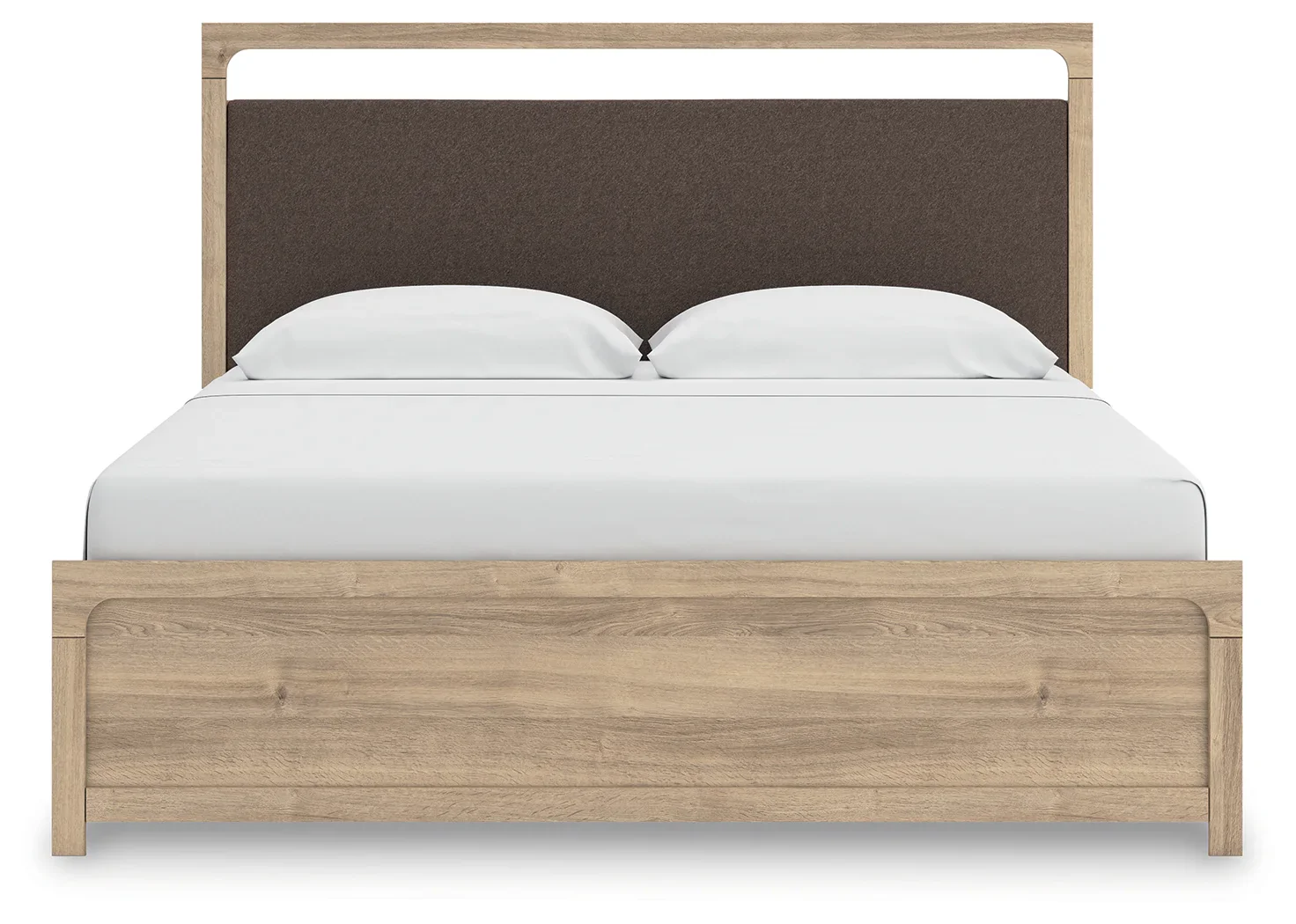 Kinlanni - King Upholstered Platform Bed - Tan - Image 3