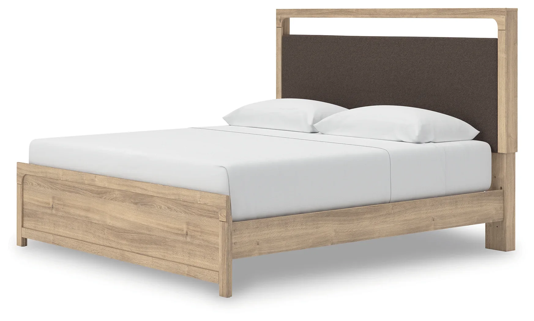 Kinlanni - King Upholstered Platform Bed - Tan - Image 4