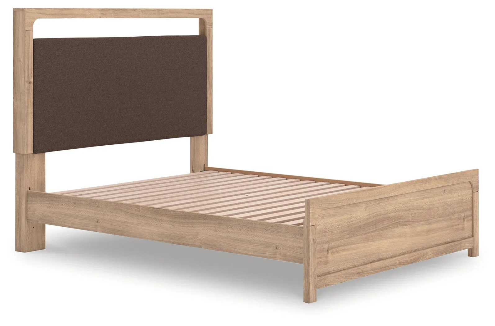 Kinlanni - Queen Upholstered Platform Bed - Tan - Image 2