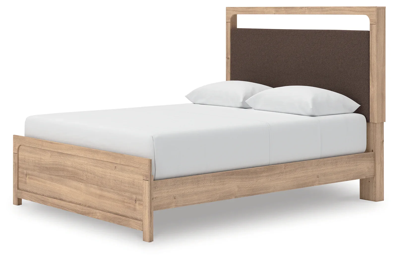 Kinlanni - Queen Upholstered Platform Bed - Tan - Image 4