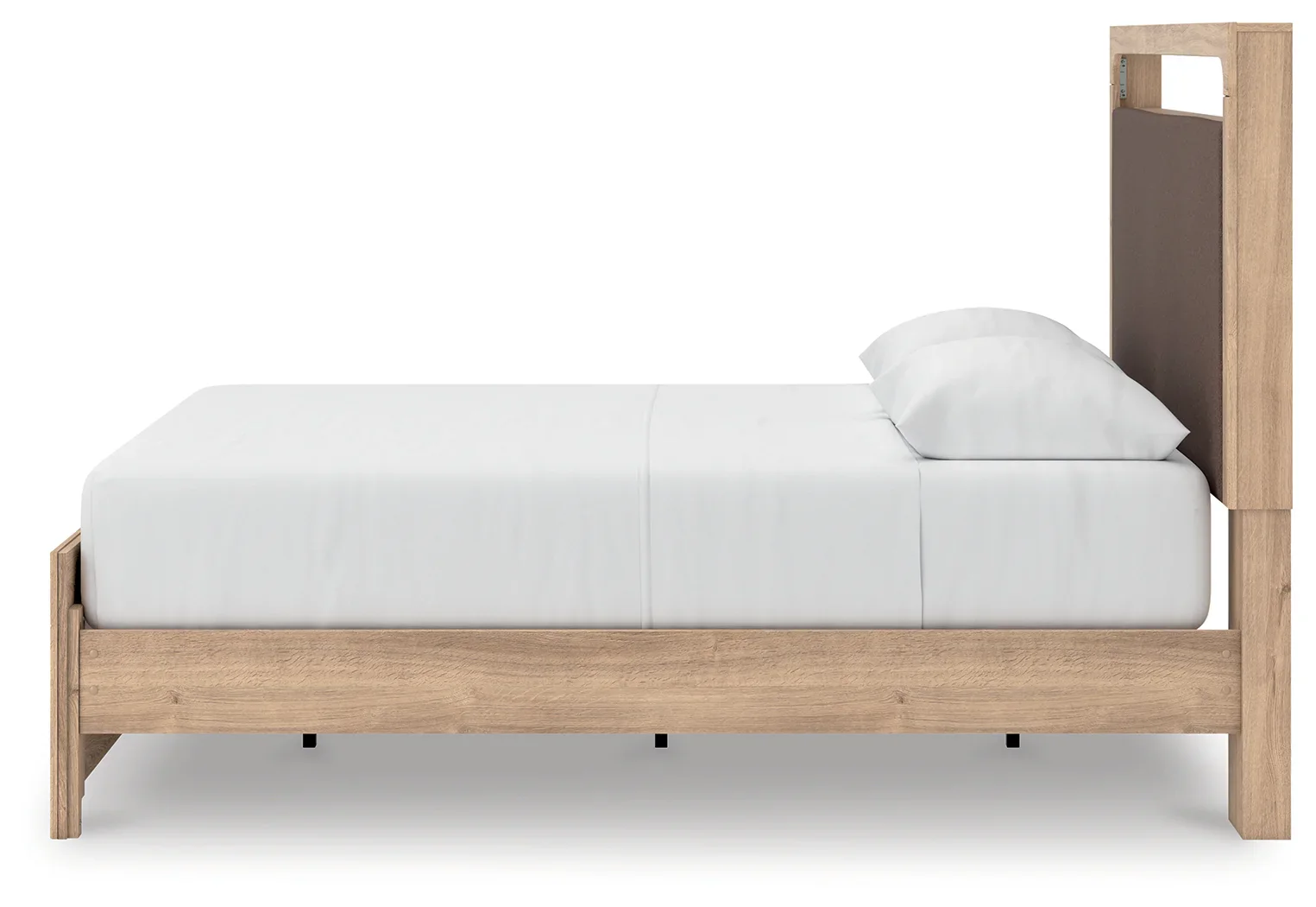Kinlanni - Queen Upholstered Platform Bed - Tan - Image 7