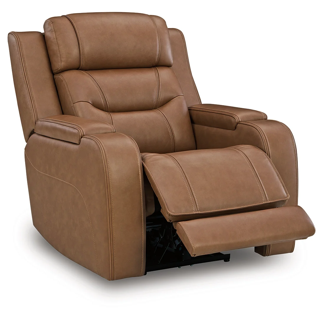 Knightington - Caramel - Power Recliner With Audio Seating - Image 3