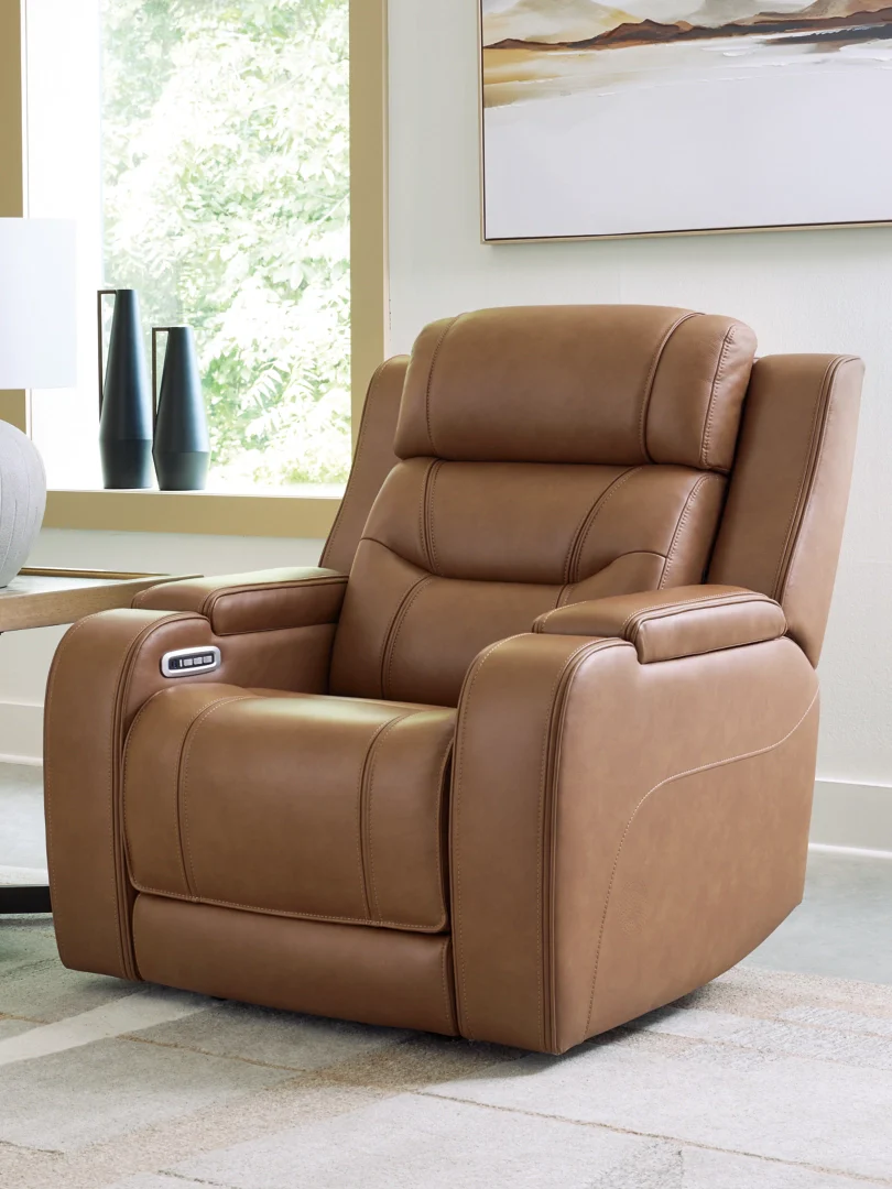 Knightington - Caramel - Power Recliner With Audio Seating - Image 4