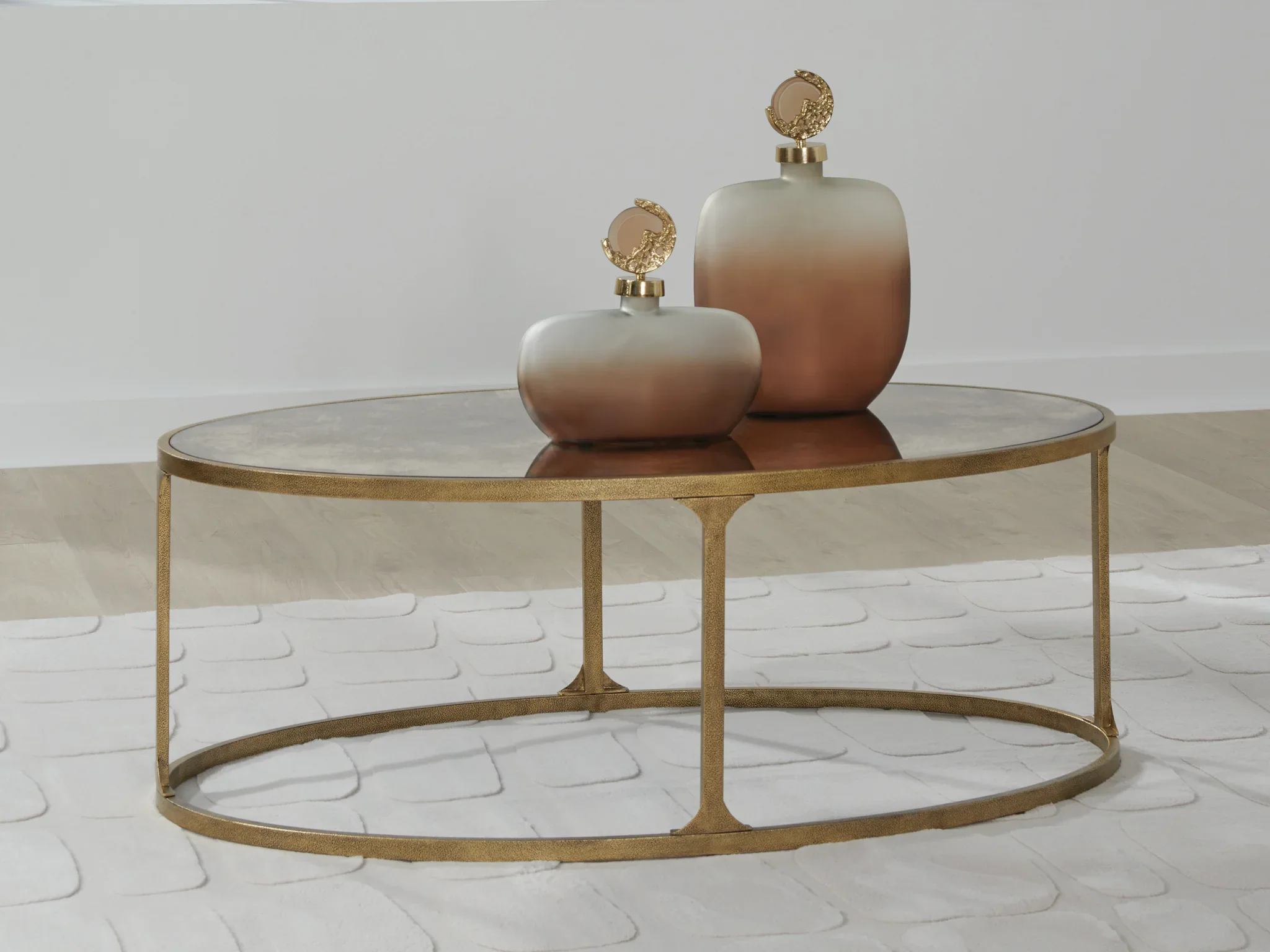 Korajane - Antique Gold - Oval Cocktail Table - Image 2