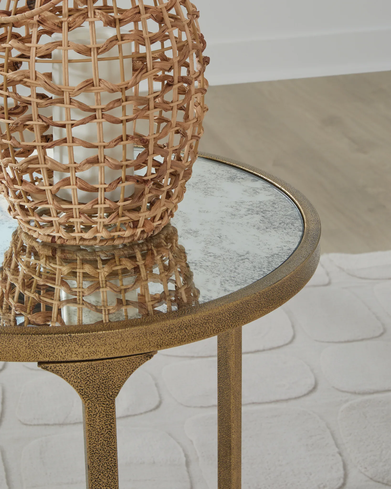 Korajane - Antique Gold - Round End Table - Image 4