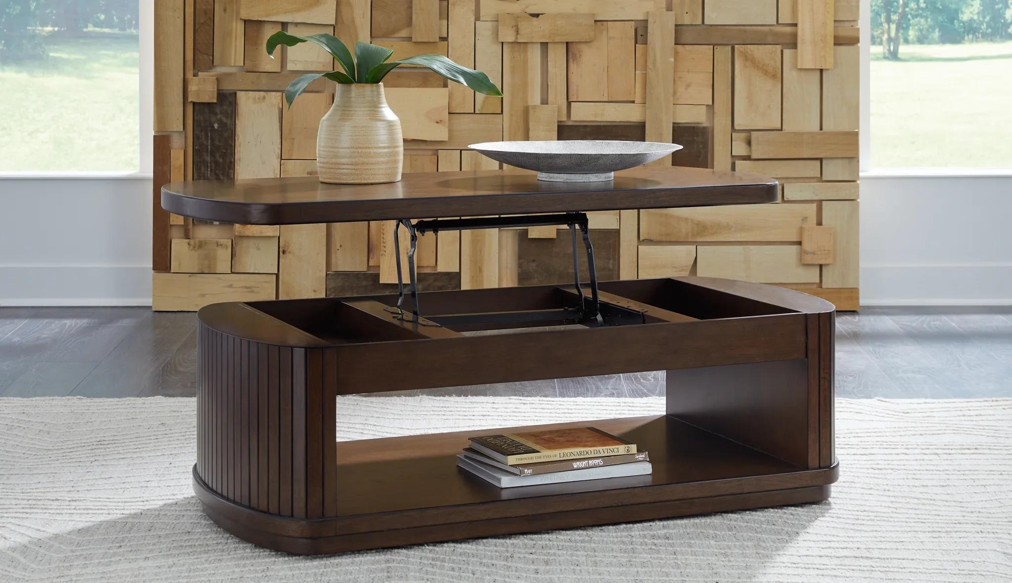 Korestone - Dark Brown - Lift Top Cocktail Table - Image 7