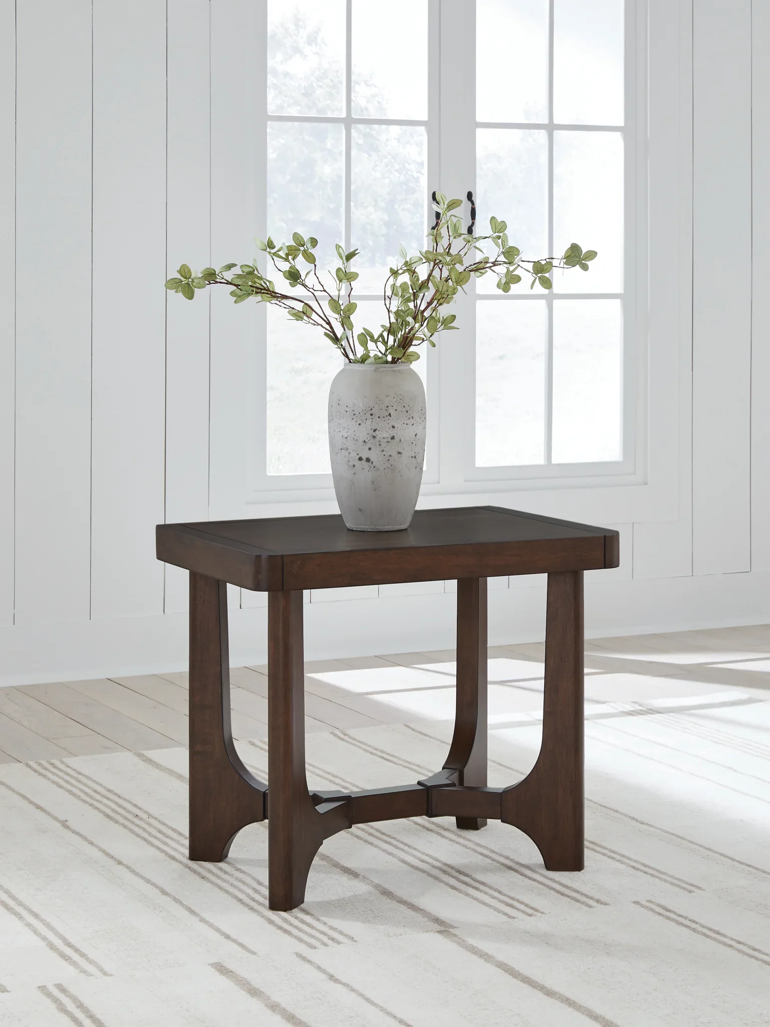 Korestone - Dark Brown - Rectangular End Table - Image 2