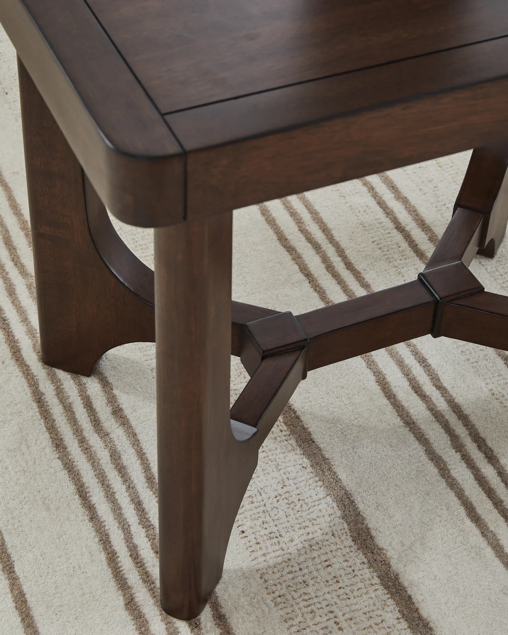 Korestone - Dark Brown - Rectangular End Table - Image 5