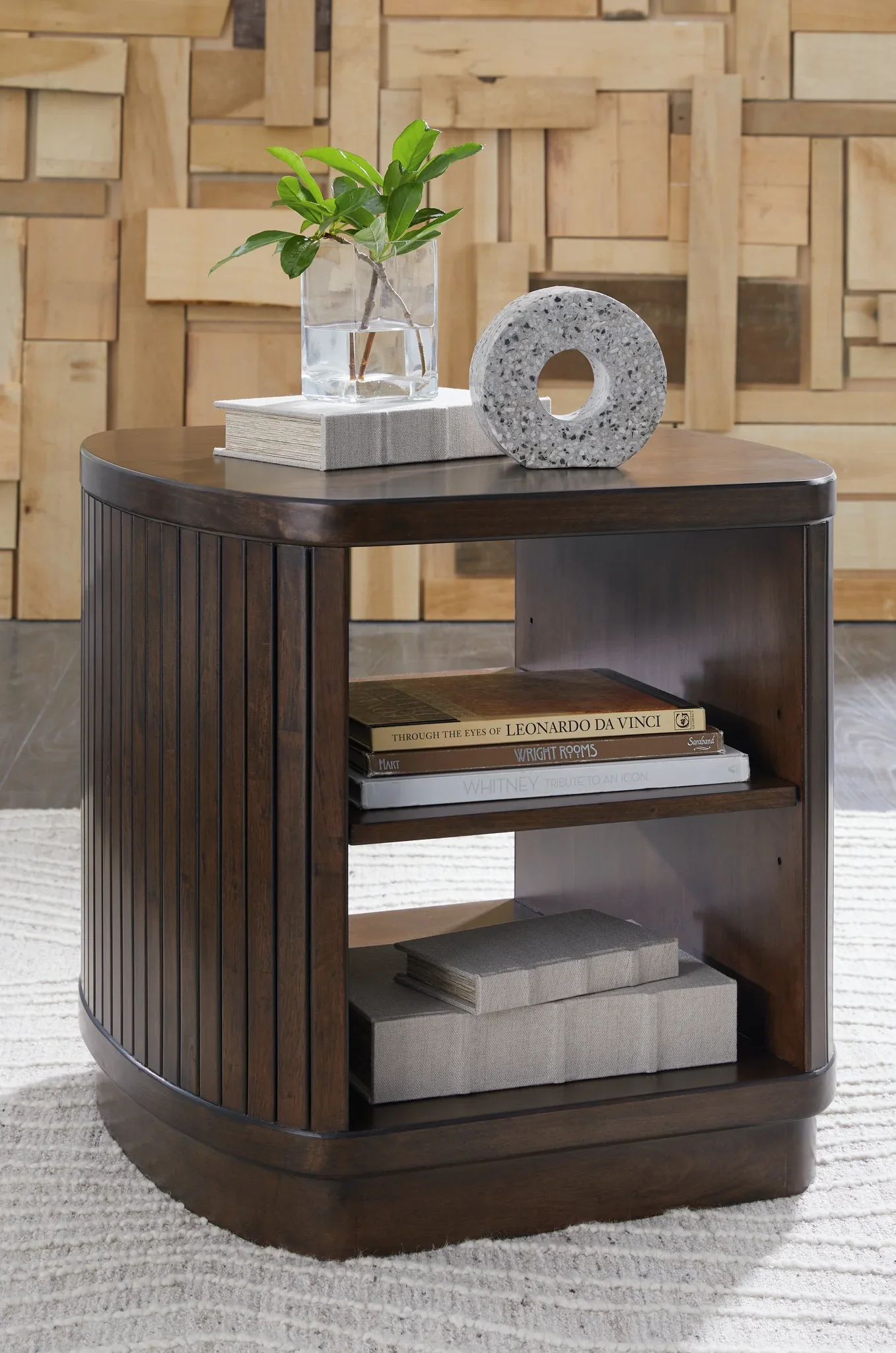 Korestone - Dark Brown - Square End Table - Image 2