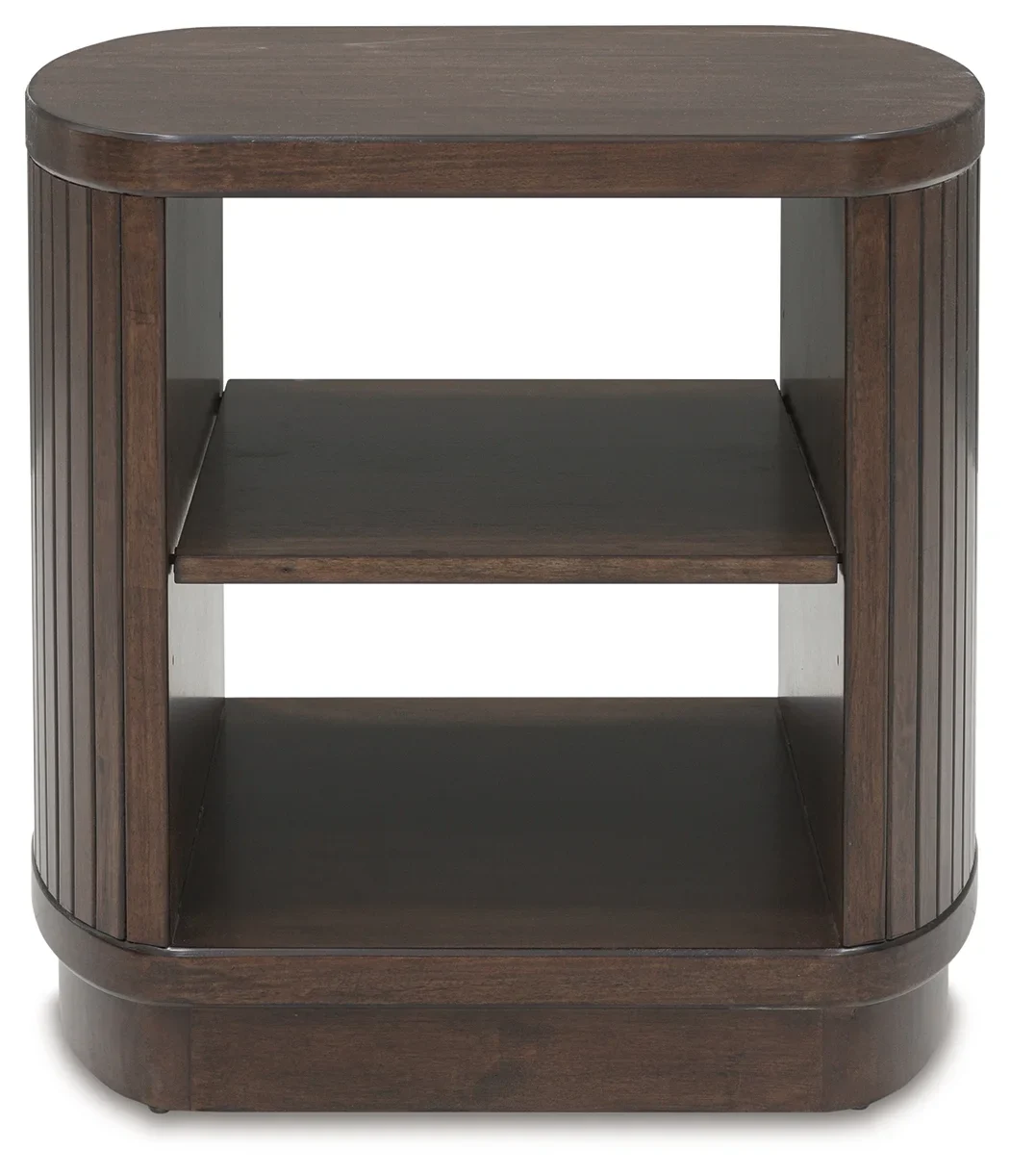 Korestone - Dark Brown - Square End Table - Image 3