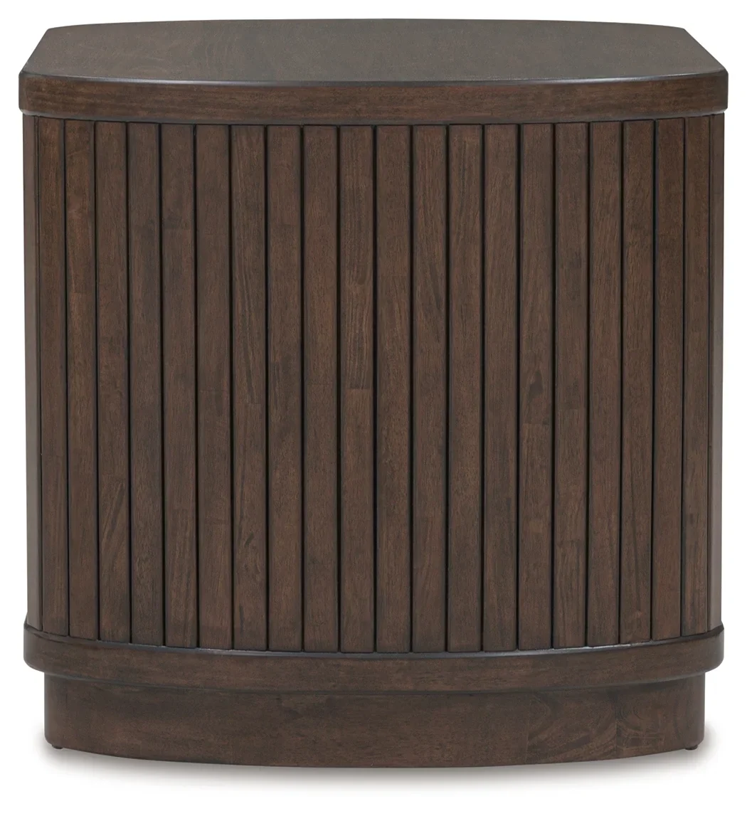 Korestone - Dark Brown - Square End Table - Image 4