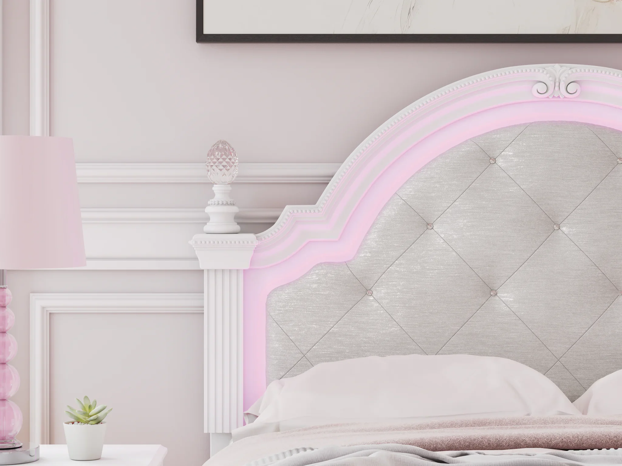 Kozlani - Full Upholstered Panel Bed - White - Image 11