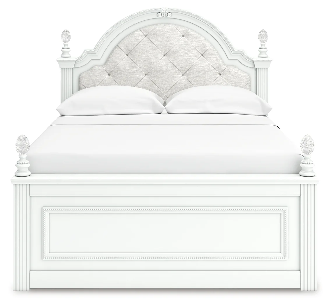 Kozlani - Full Upholstered Panel Storage Bed - White - Image 2