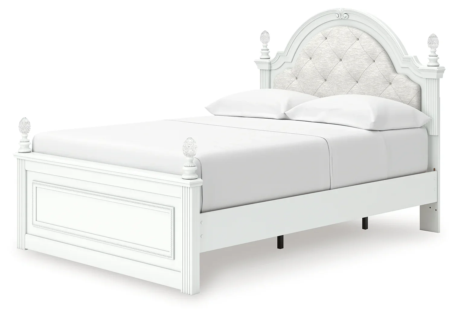 Kozlani - Full Upholstered Panel Storage Bed - White - Image 3