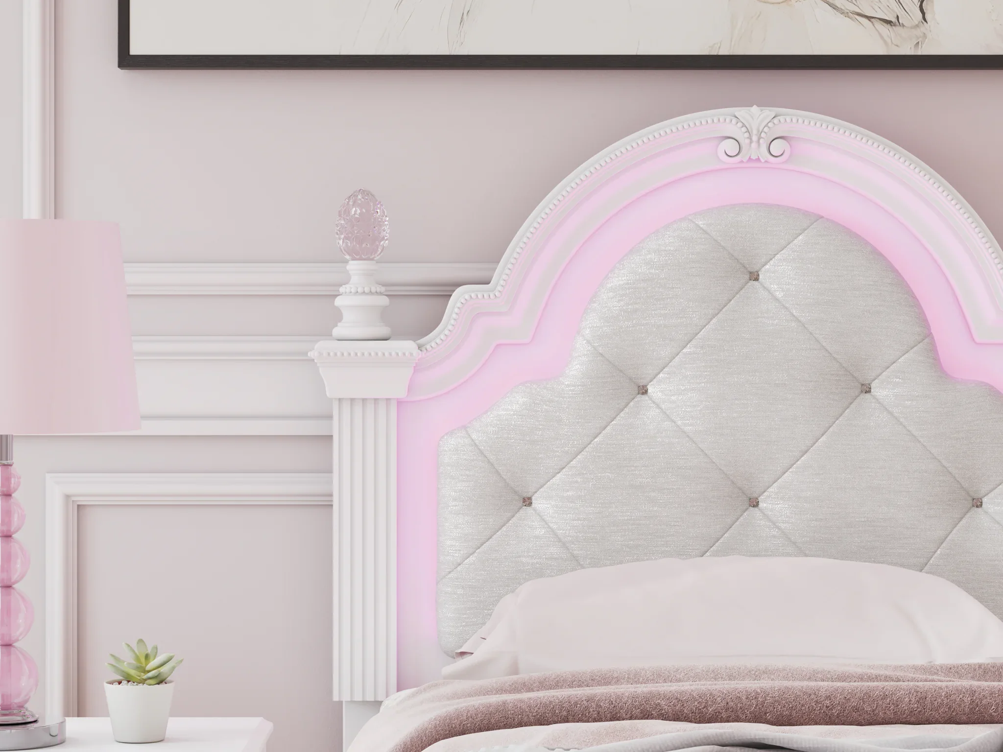Kozlani - Twin Upholstered Panel Bed - White - Image 12