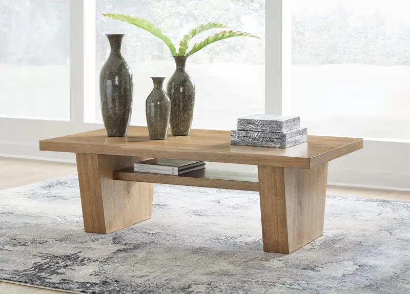 Kristiland - Light Brown - Rectangular Cocktail Table - Image 3
