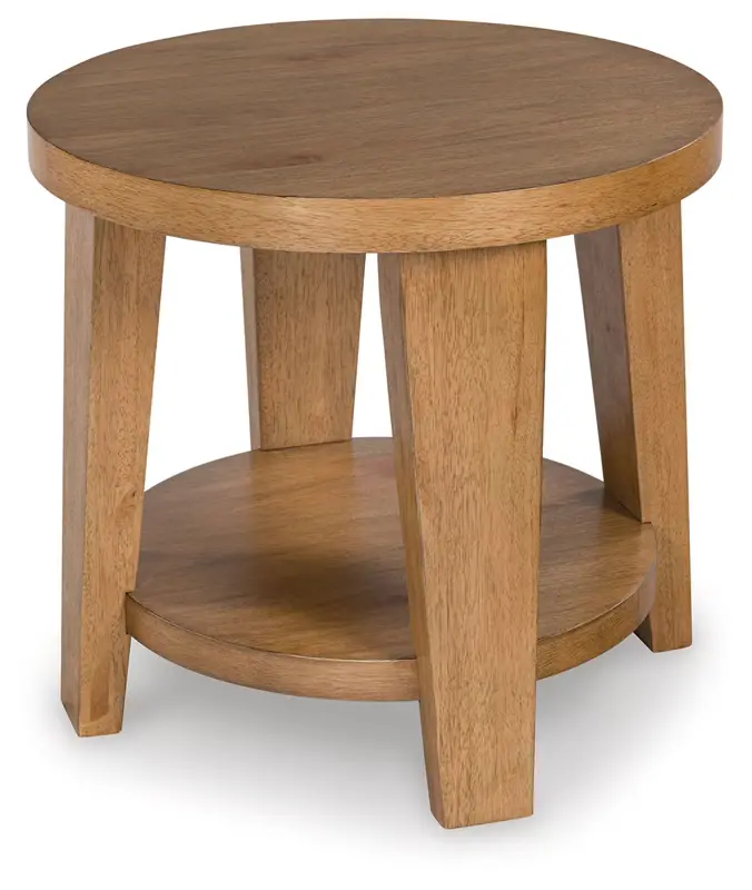 Kristiland - Light Brown - Round End Table - Image 3