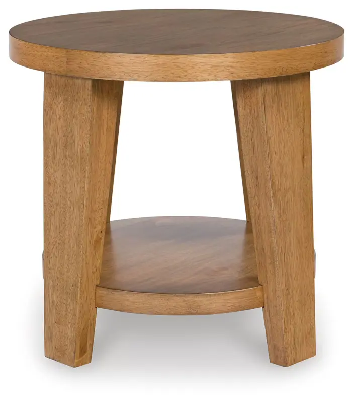 Kristiland - Light Brown - Round End Table - Image 4
