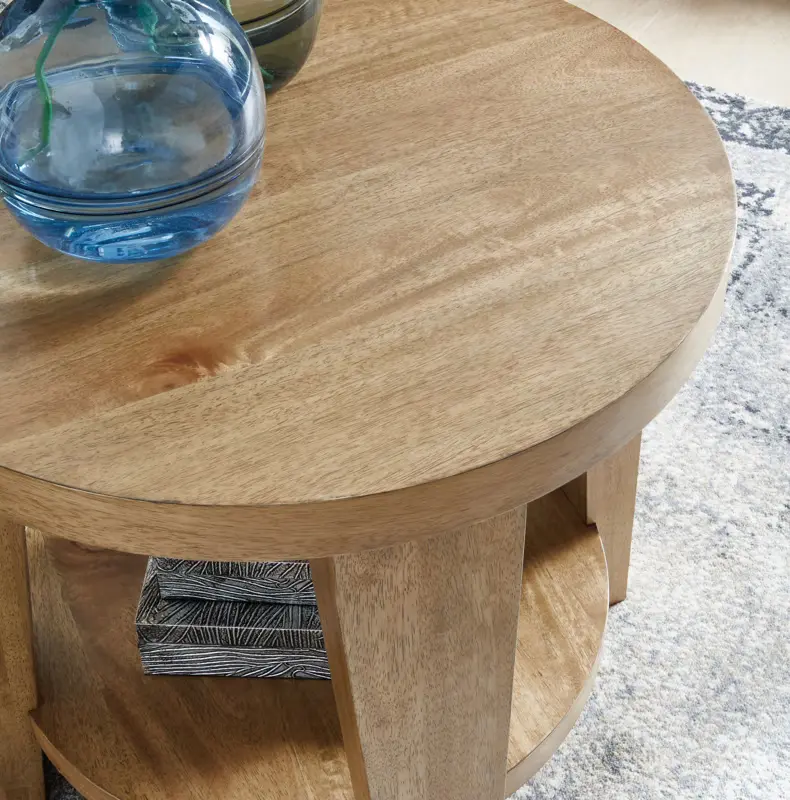 Kristiland - Light Brown - Round End Table - Image 6