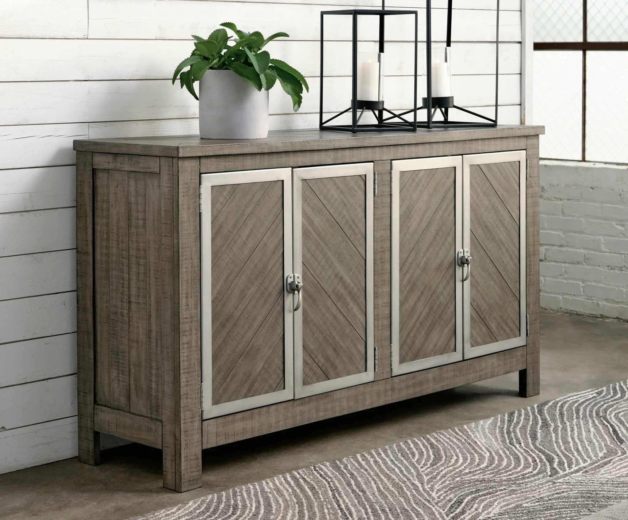 Krystanza - Weathered Gray - Dining Room Server - Image 2