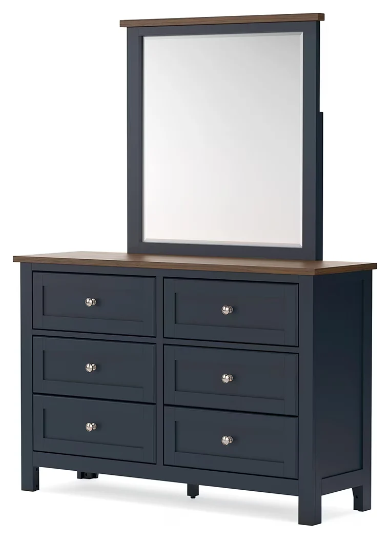 Landocken - Brown / Blue - Dresser and Mirror - Image 2
