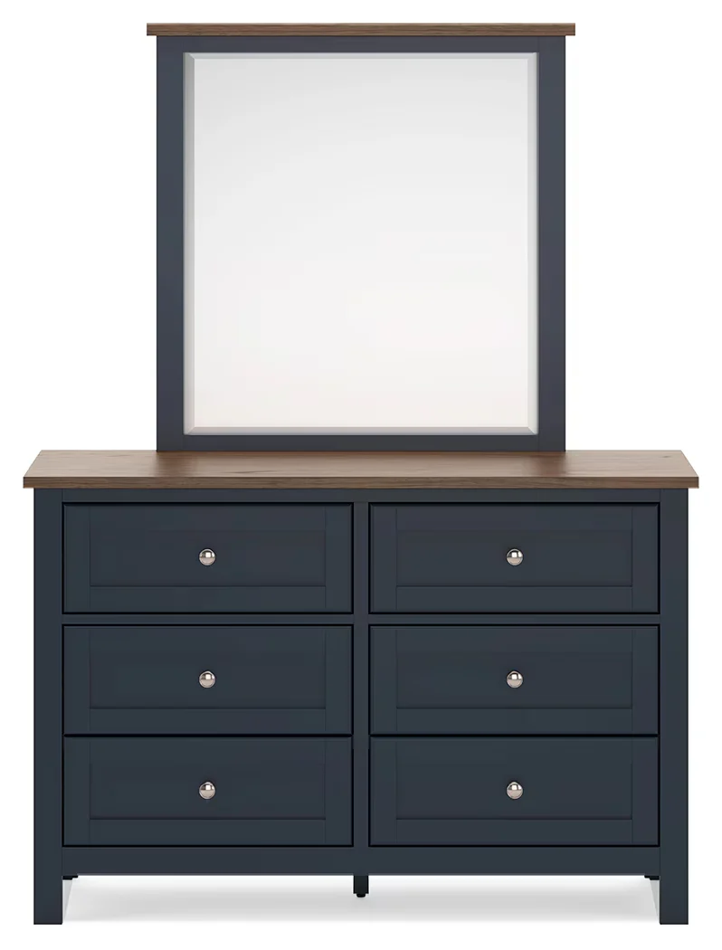 Landocken - Brown / Blue - Dresser and Mirror - Image 4