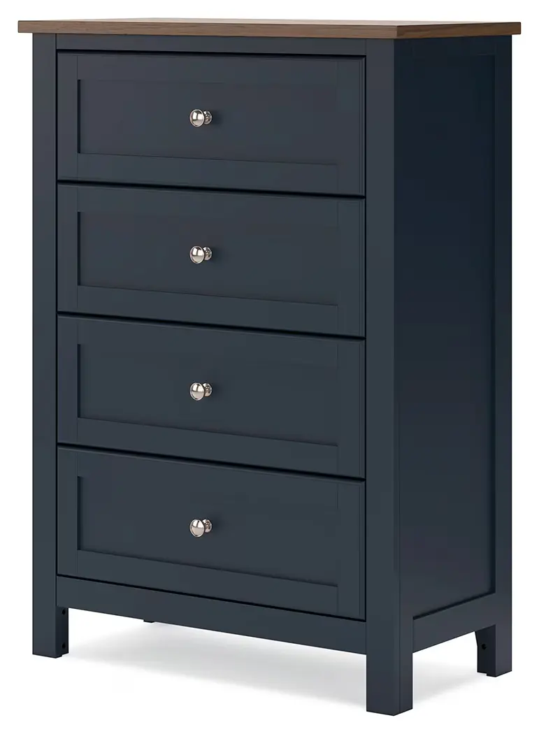 Landocken - Brown / Blue - Four Drawer Chest - Image 3