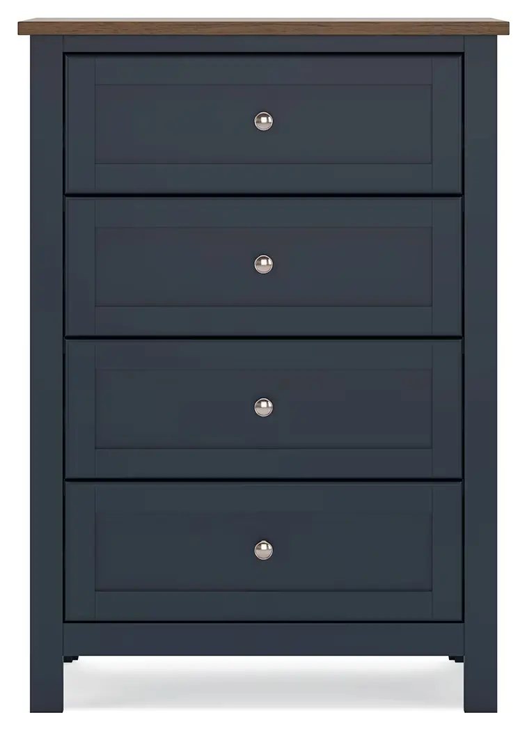 Landocken - Brown / Blue - Four Drawer Chest - Image 5