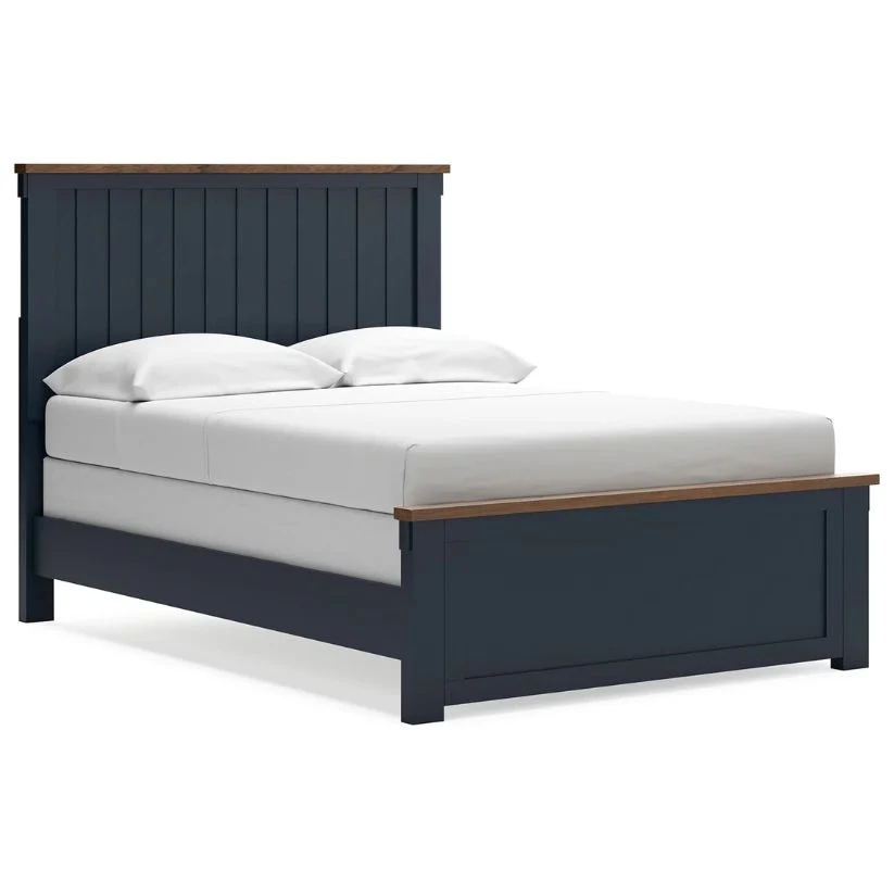 Landocken - Brown / Blue - Full Panel Bed