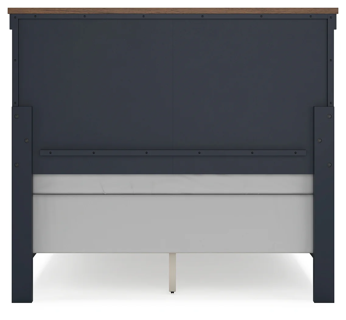 Landocken - Brown / Blue - Full Panel Bed - Image 6
