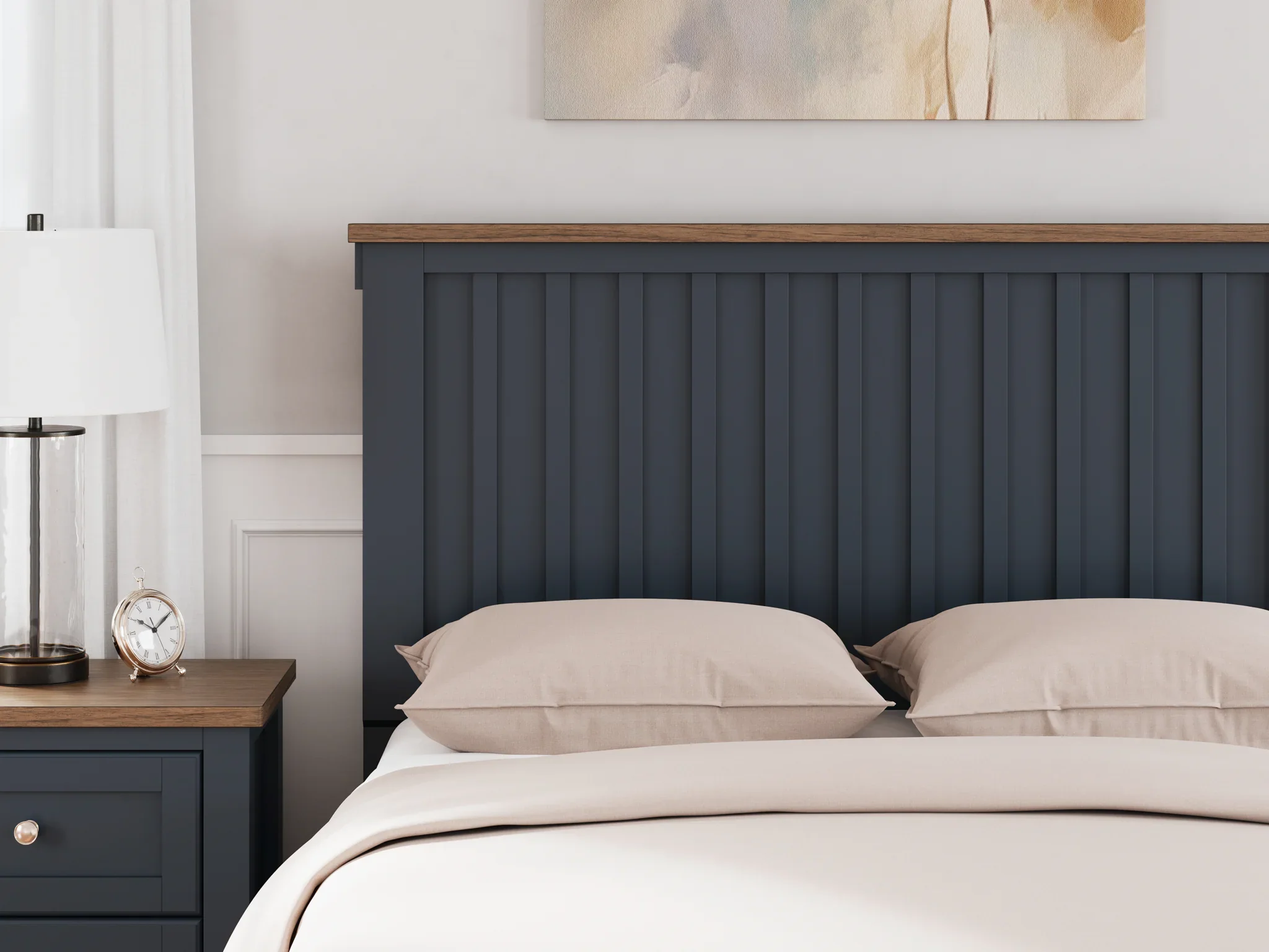 Landocken - Brown / Blue - Full Panel Bed - Image 9