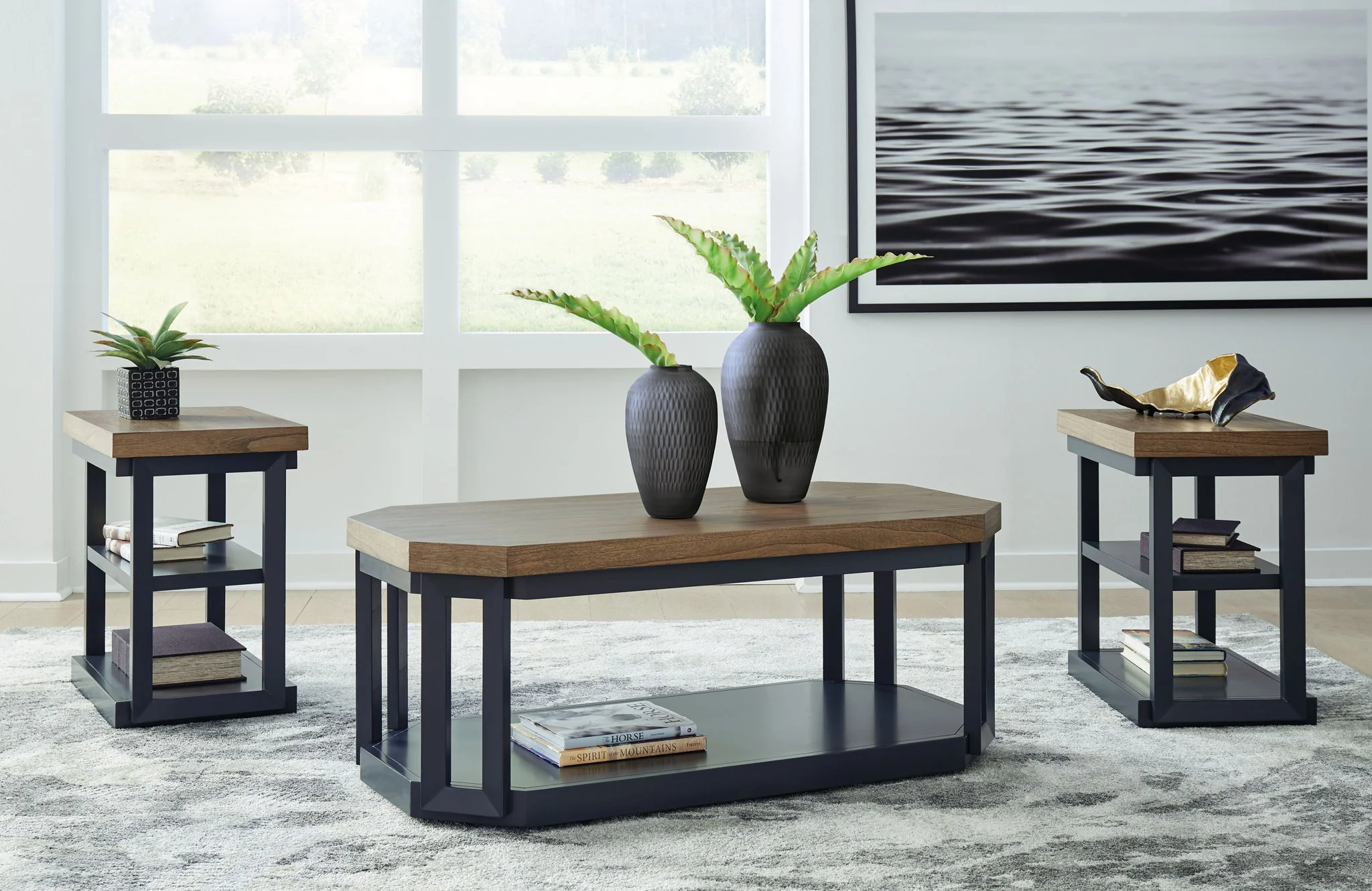 Landocken - Brown / Blue - Occasional Table Set (Set of 3) - Image 2