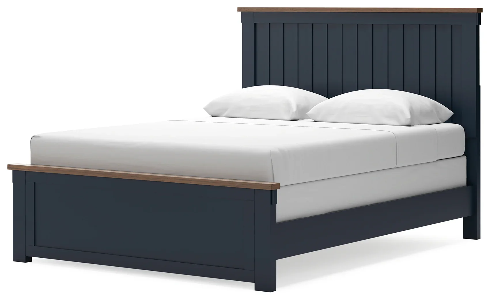 Landocken - Brown / Blue - Queen Panel Bed - Image 4