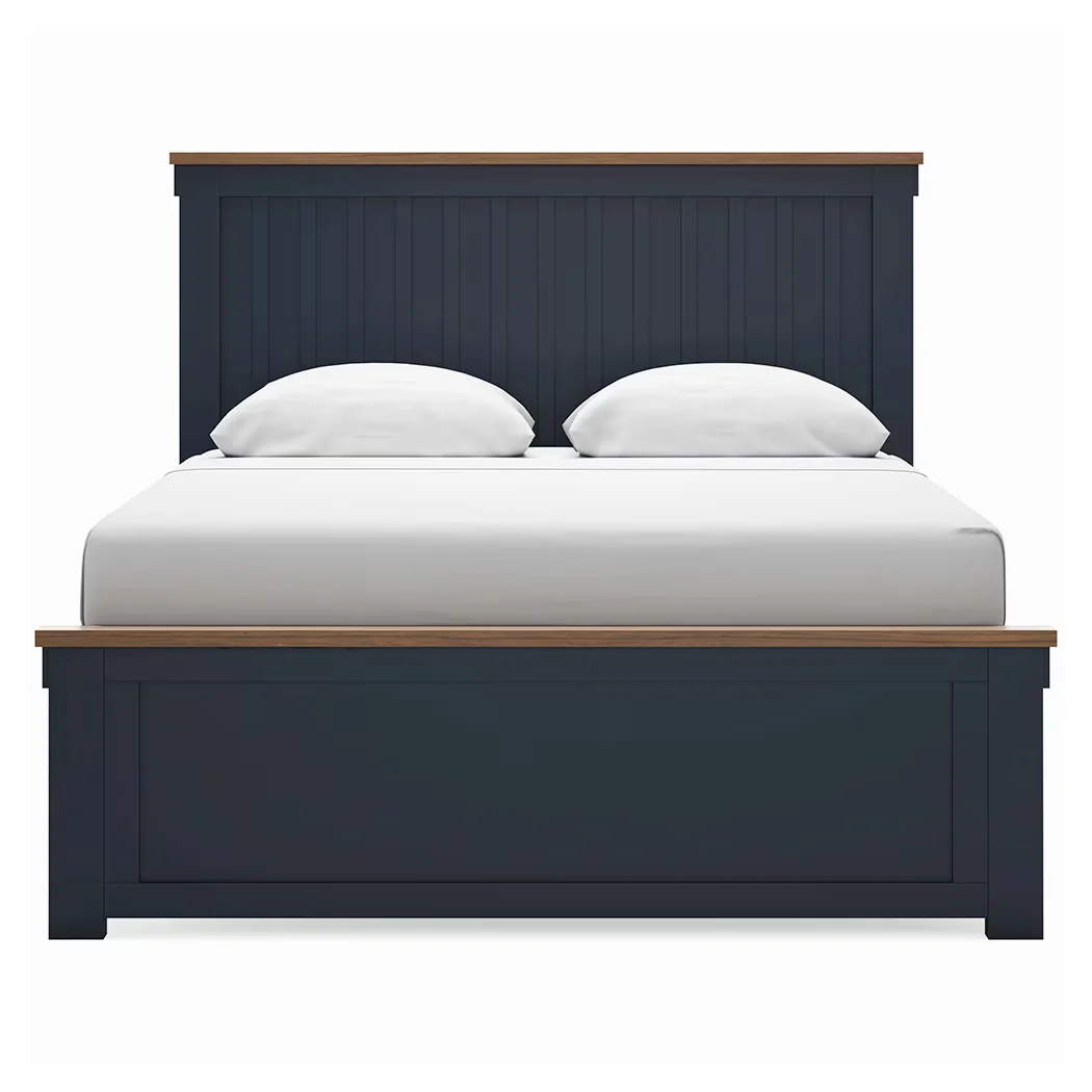 Landocken - Brown / Blue - Queen Panel Bed - Image 5