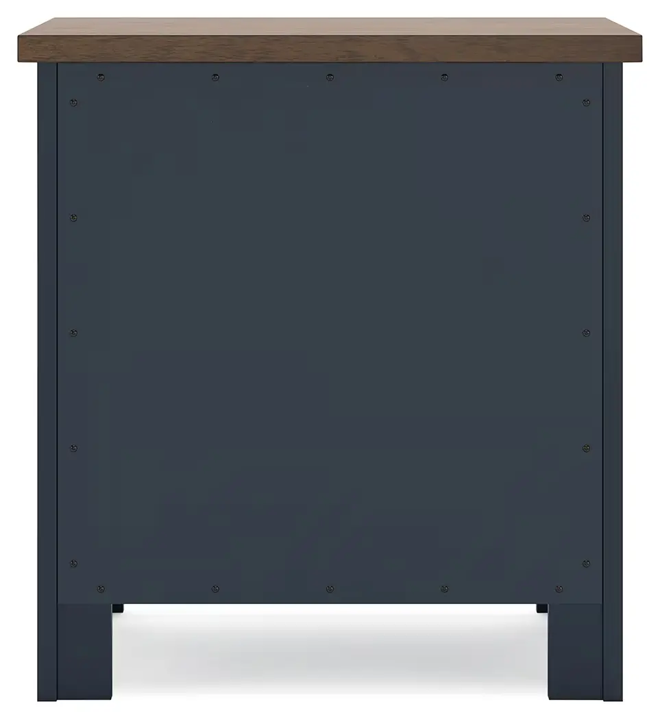 Landocken - Brown / Blue - Two Drawer Night Stand - Image 6