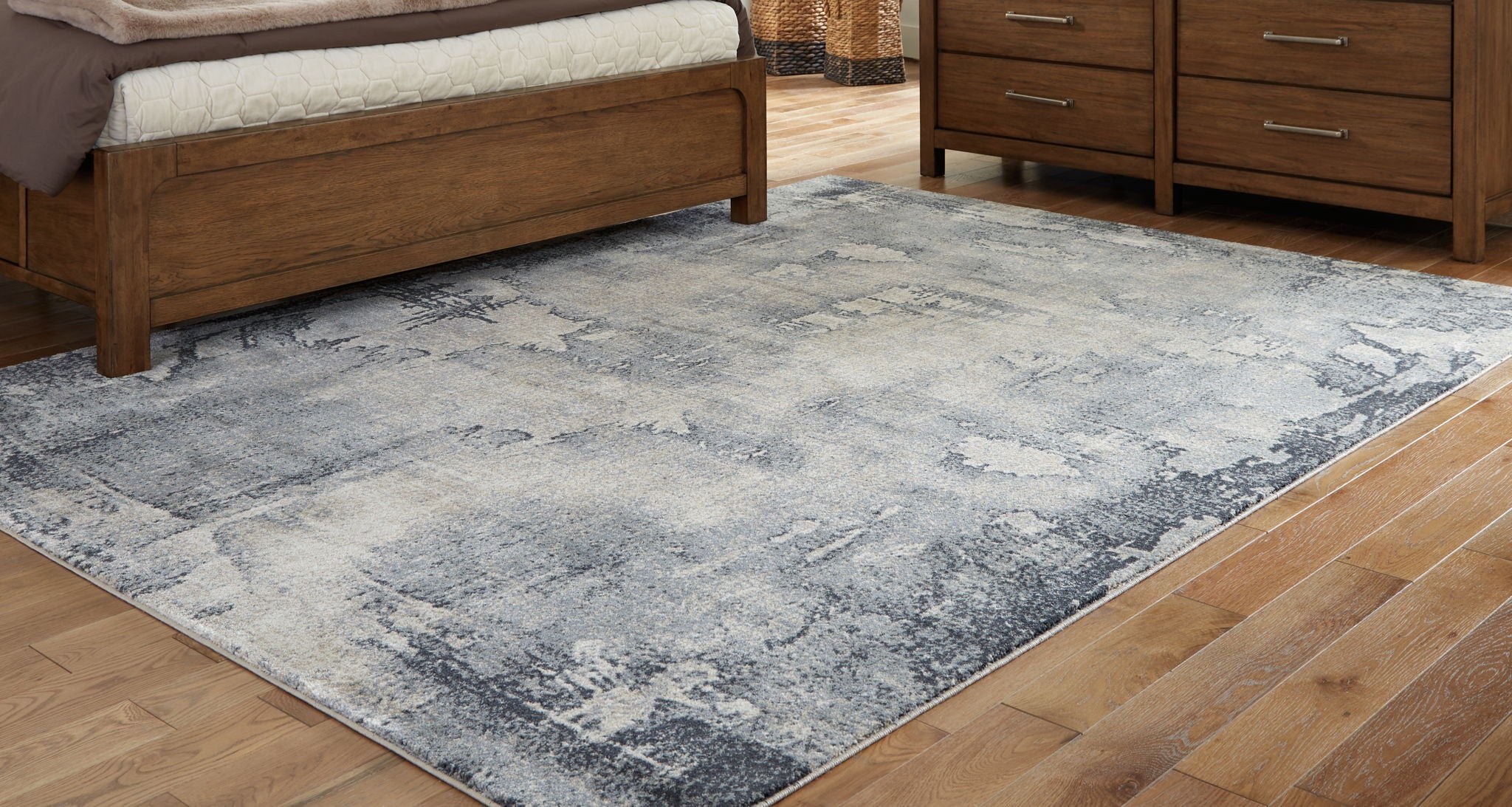 Langrich - Blue / Gray / Cream - Large Rug - 8' x 10' - Image 2