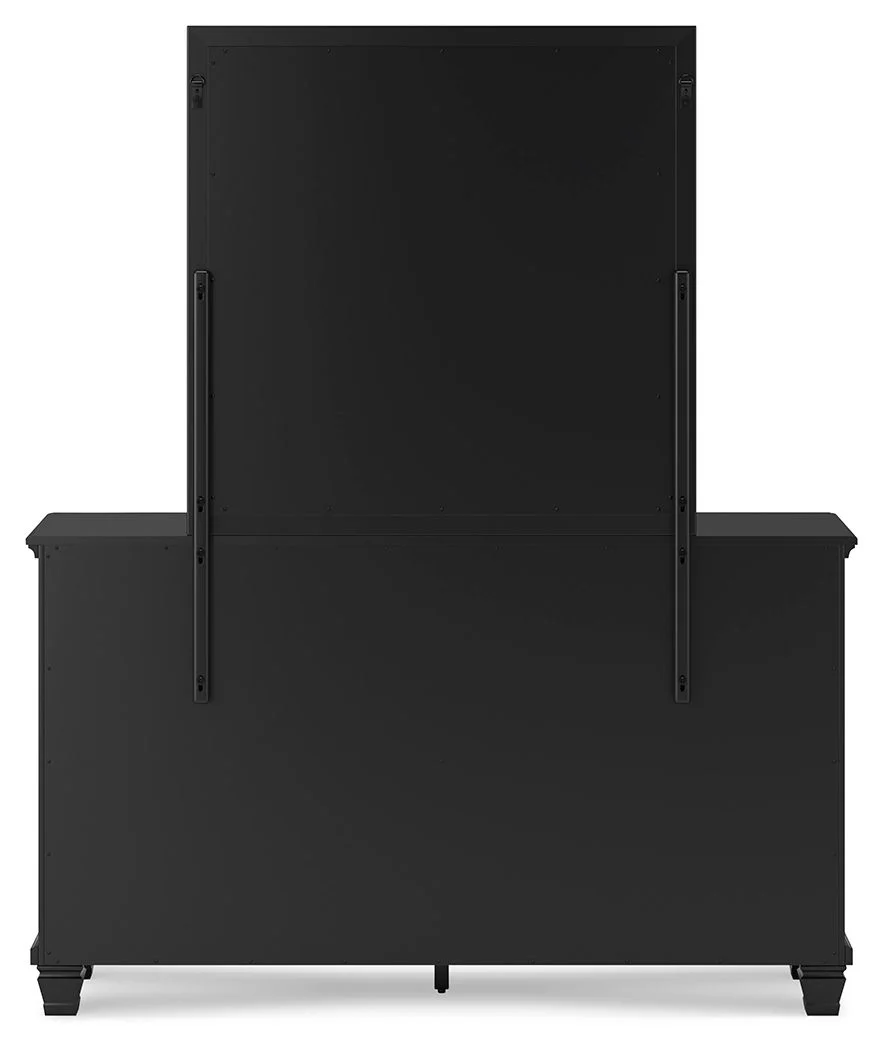 Lanolee - Black - Dresser And Mirror - Image 7