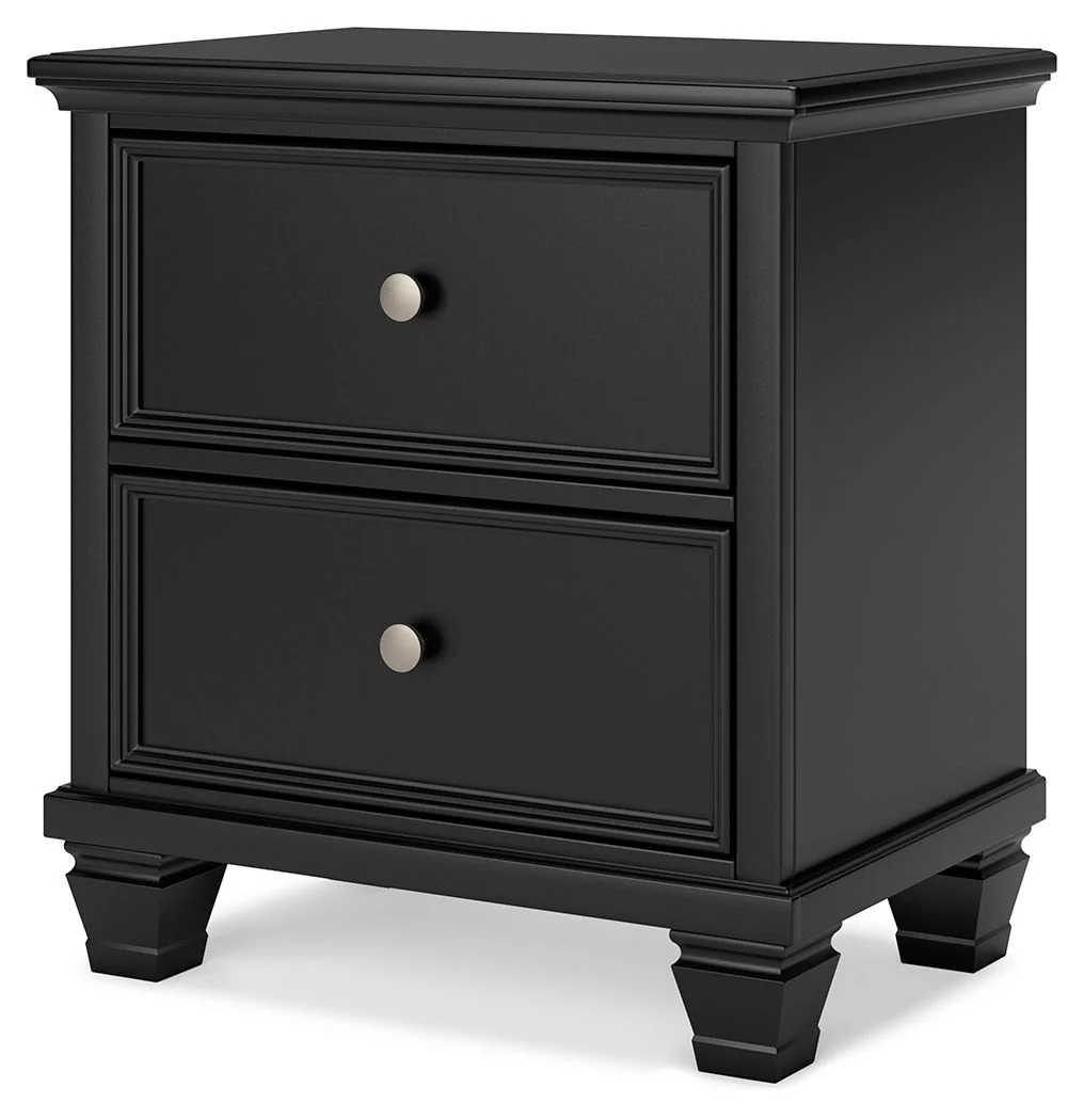 Lanolee - Black - Two Drawer Nightstand - Image 4
