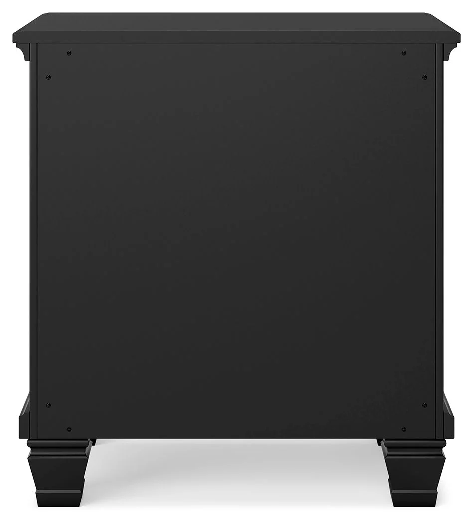 Lanolee - Black - Two Drawer Nightstand - Image 5