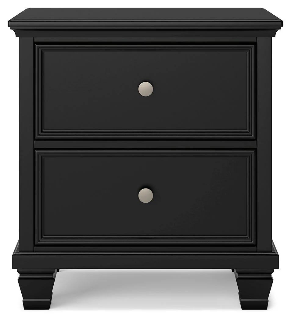 Lanolee - Black - Two Drawer Nightstand - Image 6