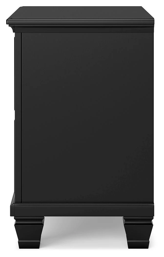Lanolee - Black - Two Drawer Nightstand - Image 7