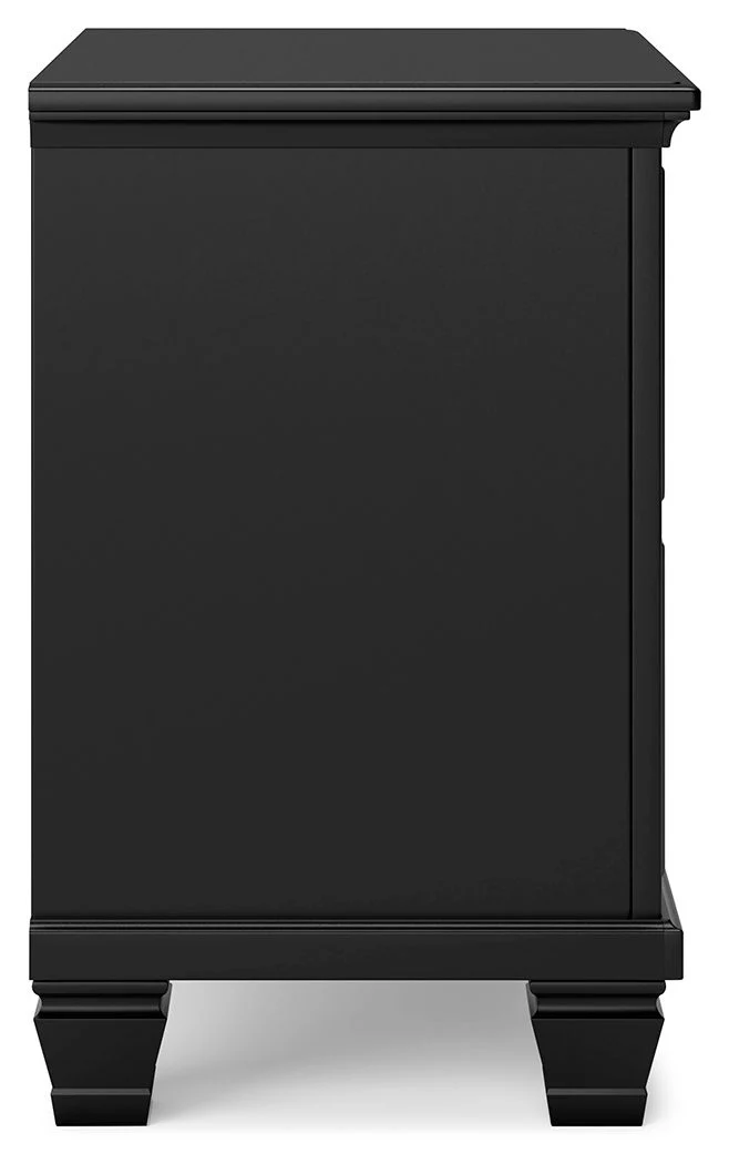 Lanolee - Black - Two Drawer Nightstand - Image 8