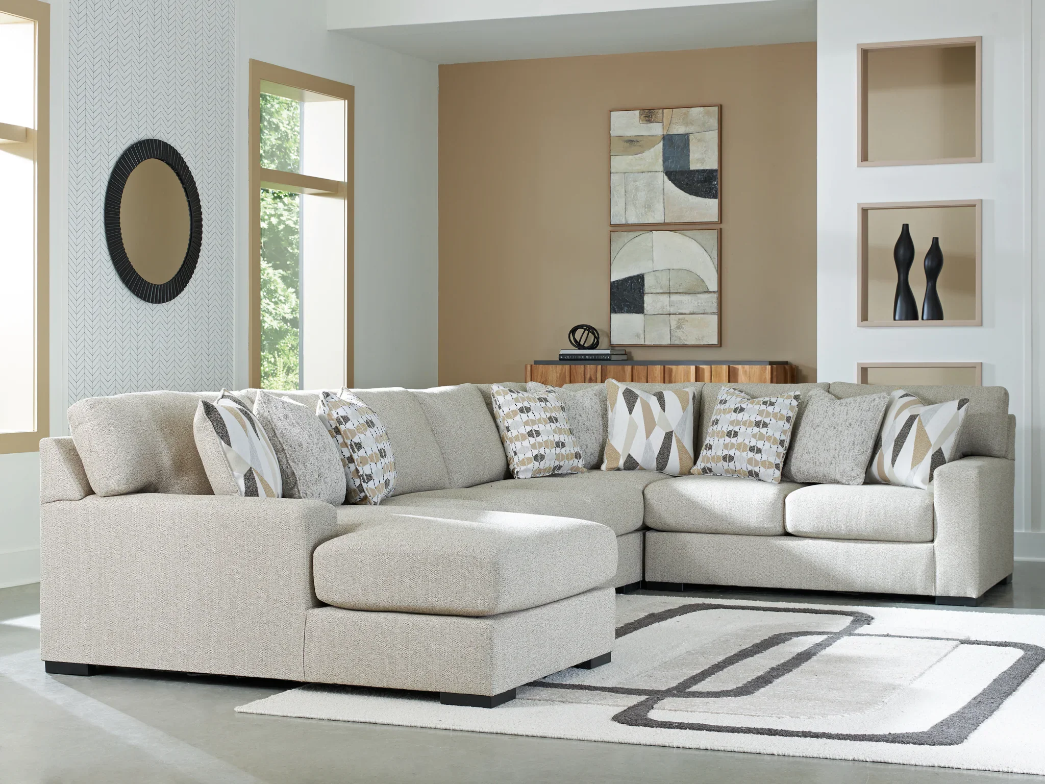 LaureLGrove - Pebble - 5-Piece Sectional With LAF Corner Chaise - Image 2