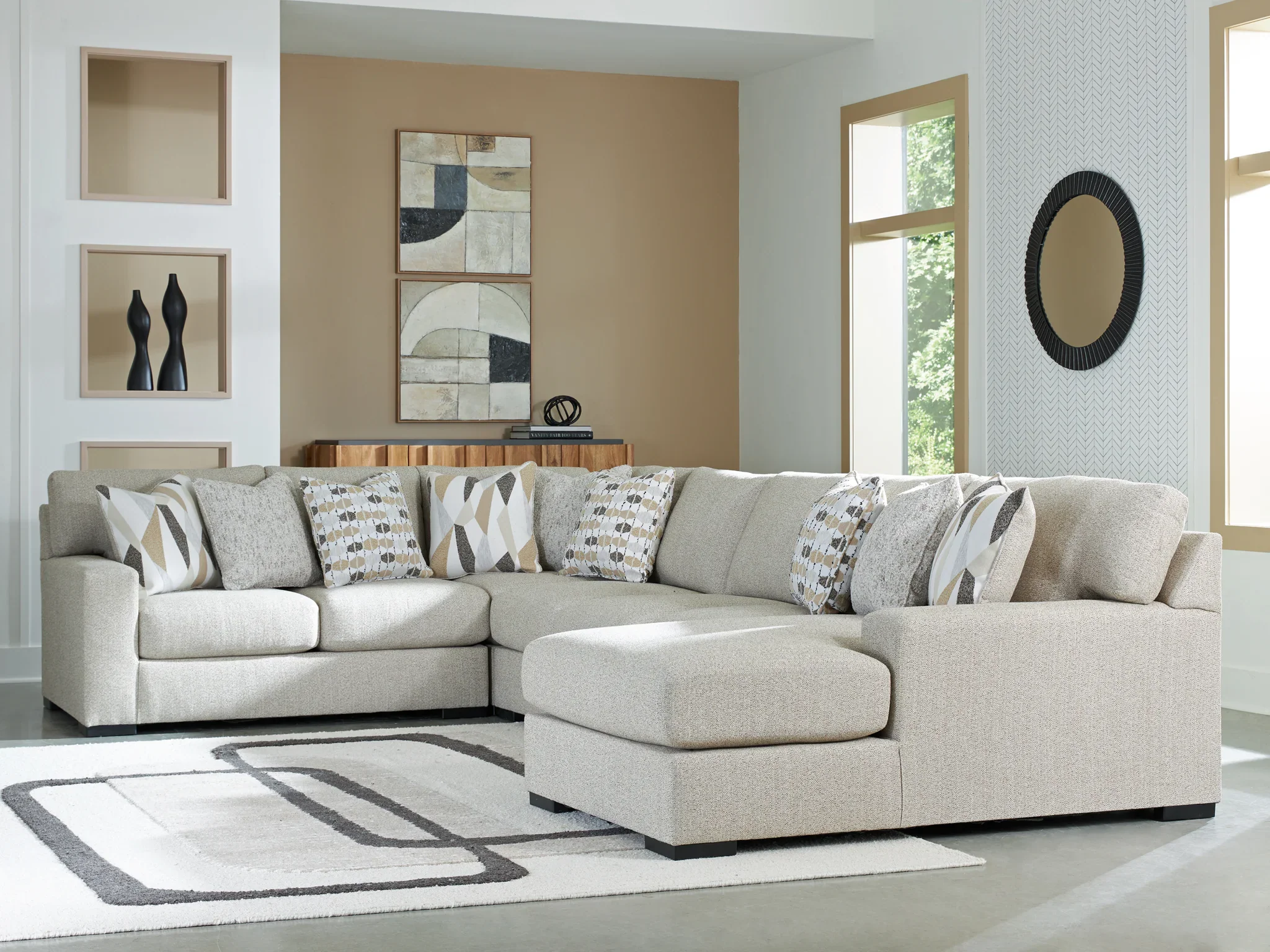 LaureLGrove - Pebble - 5-Piece Sectional With RAF Corner Chaise - Image 2
