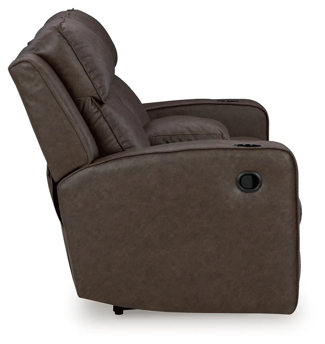 Lavenhorne - Granite - Dbl Rec Loveseat W/Console - Image 4
