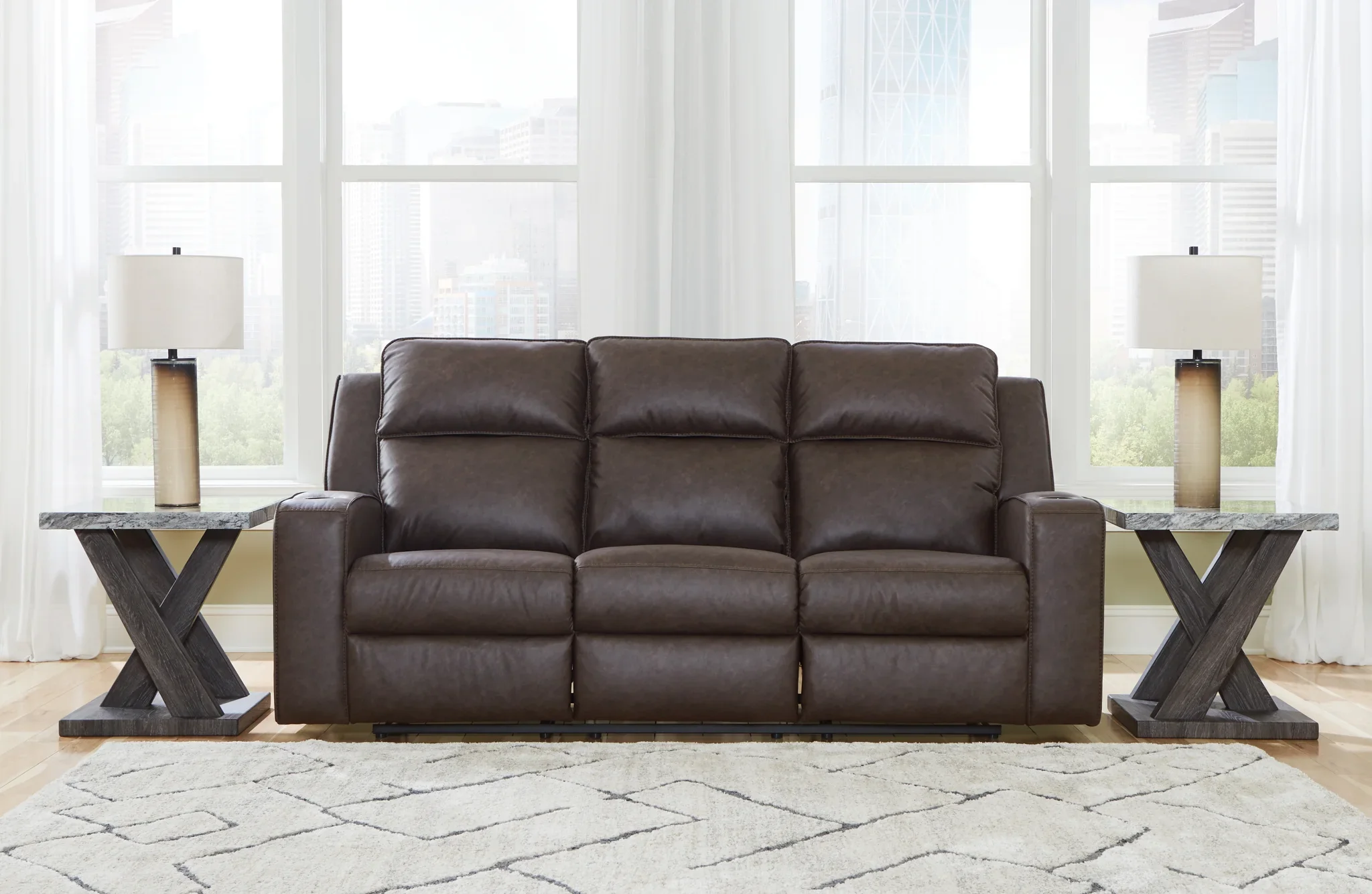 Lavenhorne - Granite - Rec Sofa W/Drop Down Table - Image 5