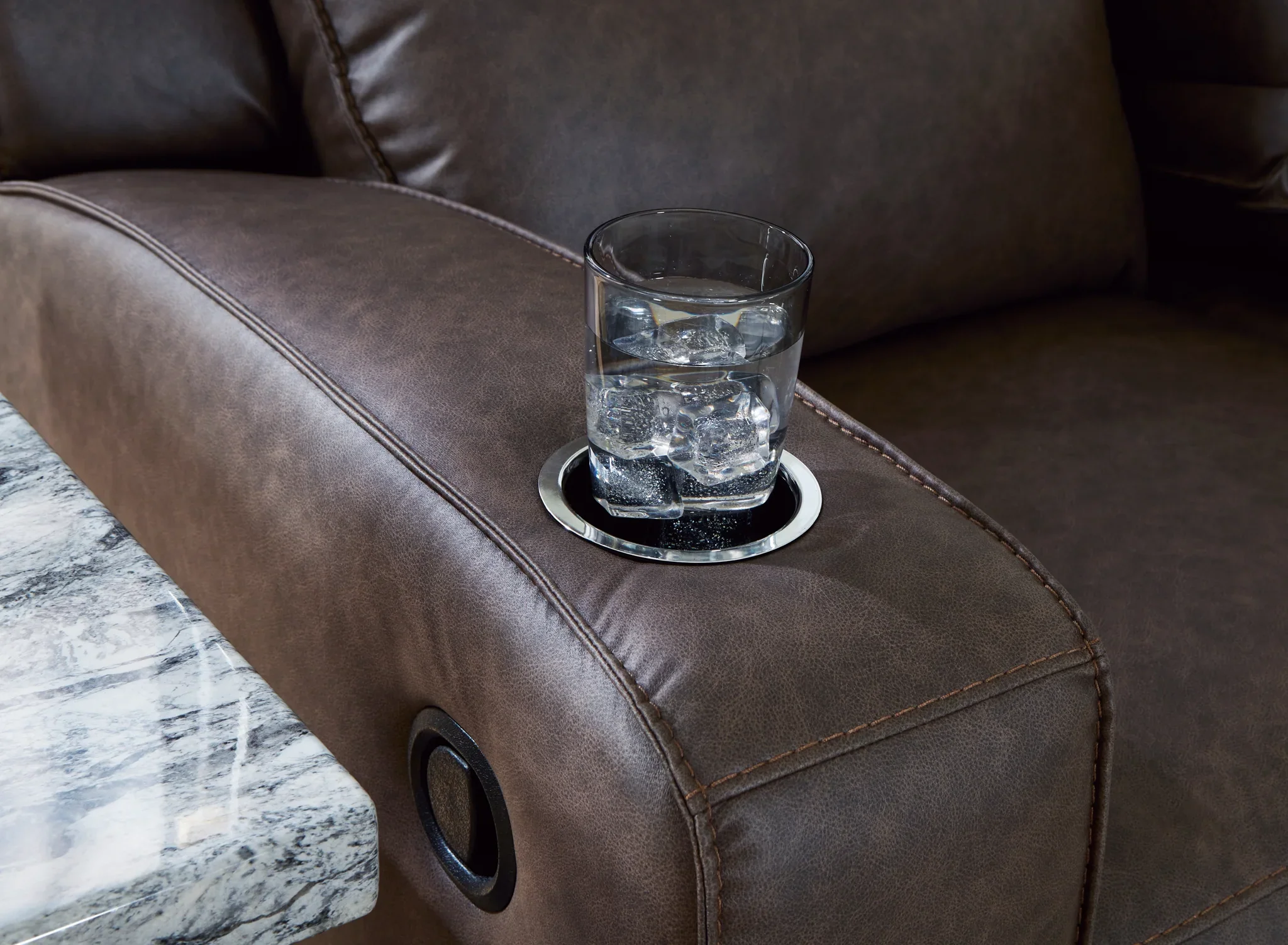Lavenhorne - Granite - Rec Sofa W/Drop Down Table - Image 7