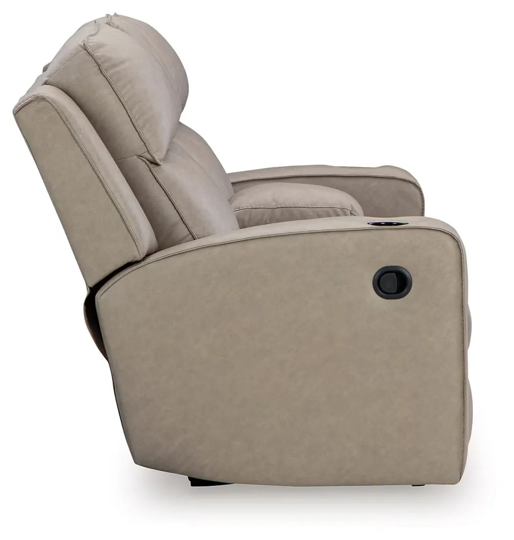 Lavenhorne - Pebble - Dbl Rec Loveseat W/Console - Image 3